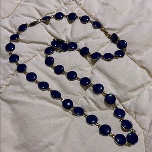 Elegant Blue and GoldTone Necklace